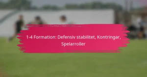 1-4 Formation: Defensiv stabilitet, Kontringar, Spelarroller