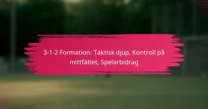 3-1-2 Formation: Taktisk djup, Kontroll på mittfältet, Spelarbidrag