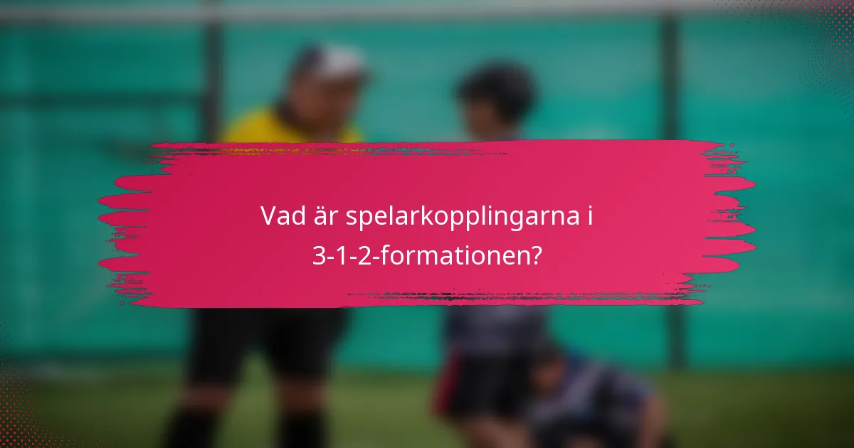 Vad är spelarkopplingarna i 3-1-2-formationen?